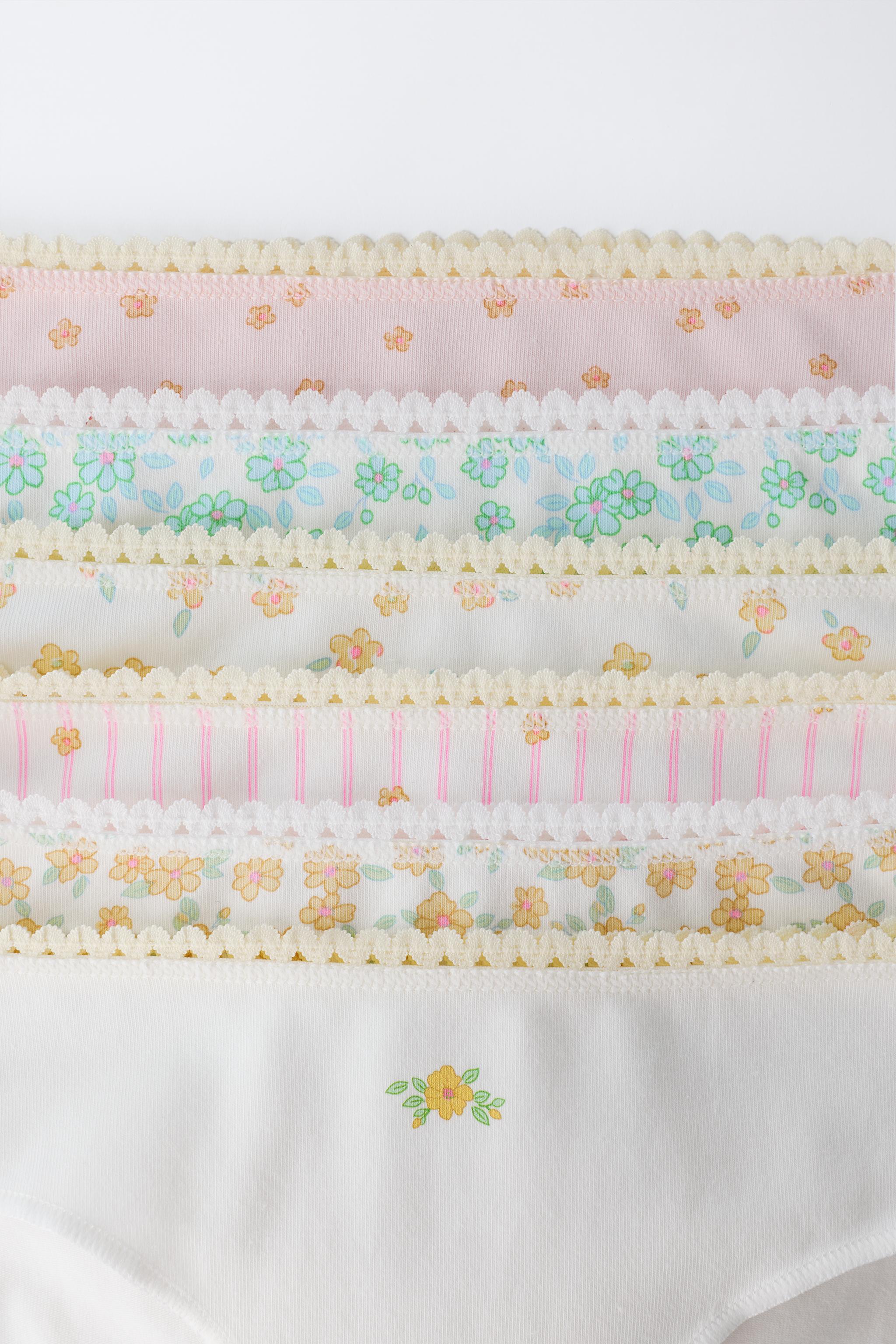 AGES 6-14 / SIX-PACK OF FLORAL UNDERWEAR